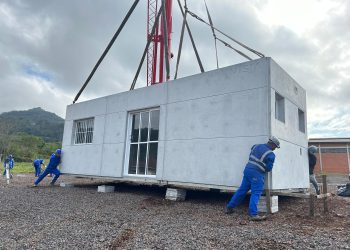 Chegam a Encantado módulos habitacionais provisórios