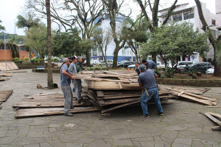 Encontro Farroupilha sendo preparado