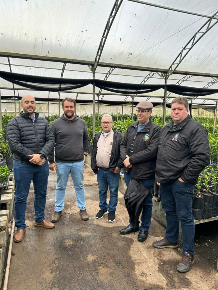 Secretaria de Agricultura de Encantado realiza visita técnica ao Viveiro Dalemole de Nova Pádua e à indústria Técnovin em Bento Gonçalves