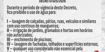 Estiagem leva Vespasiano Corrêa a restringir uso de água e proibir atividades não essenciais
