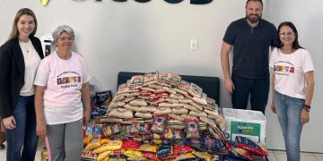 Sicoob São Miguel arrecada cerca de 5.000 kg de alimentos na campanha Alimente o Bem